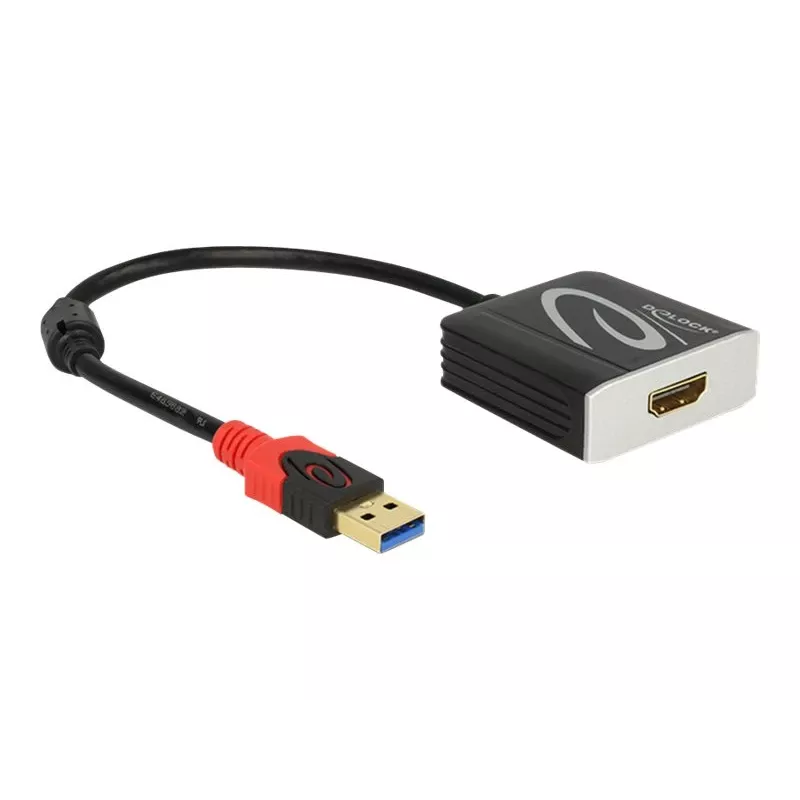 Vaizdo kabelio adapteris DeLOCK 62736 USB Type-A į HDMI 0,2 m juoda