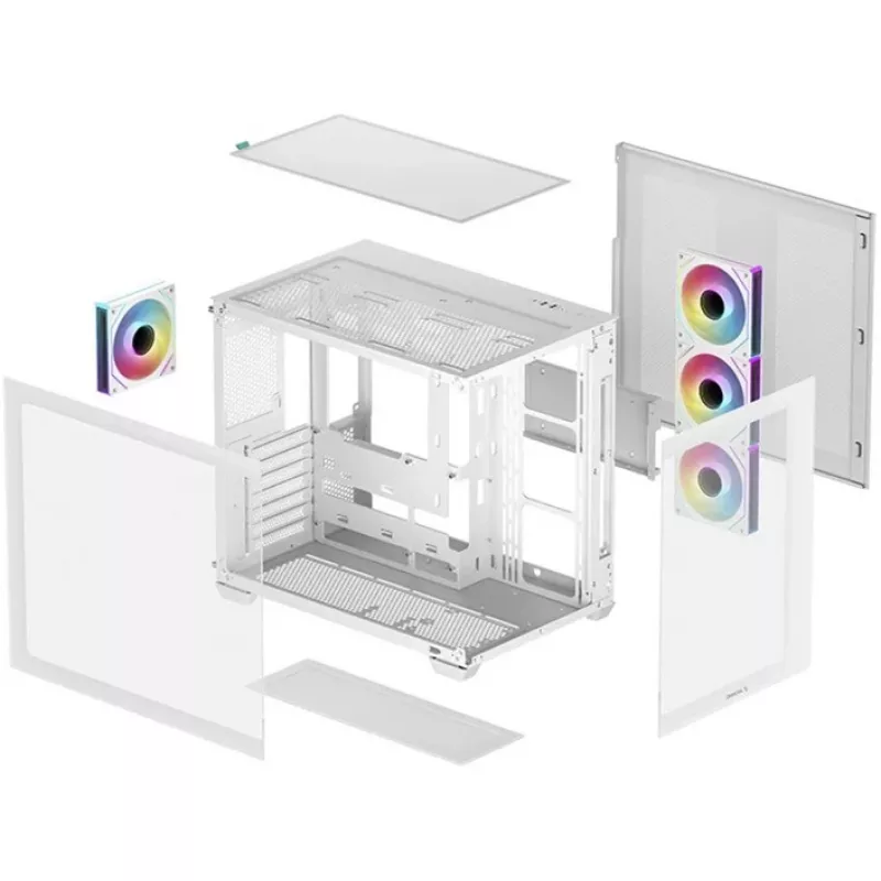 PC Case DeepCool CG530 4F WH Midi Tower Baltas