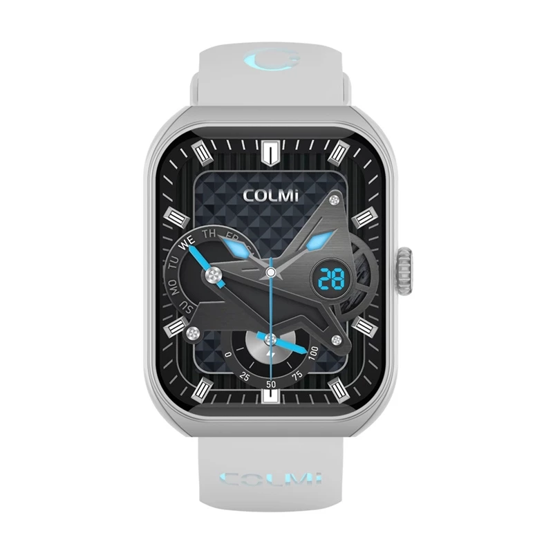 Išmanusis laikrodis Colmi P86 Sidabrinis Bluetooth pulso matuoklis, sidabrinis korpusas