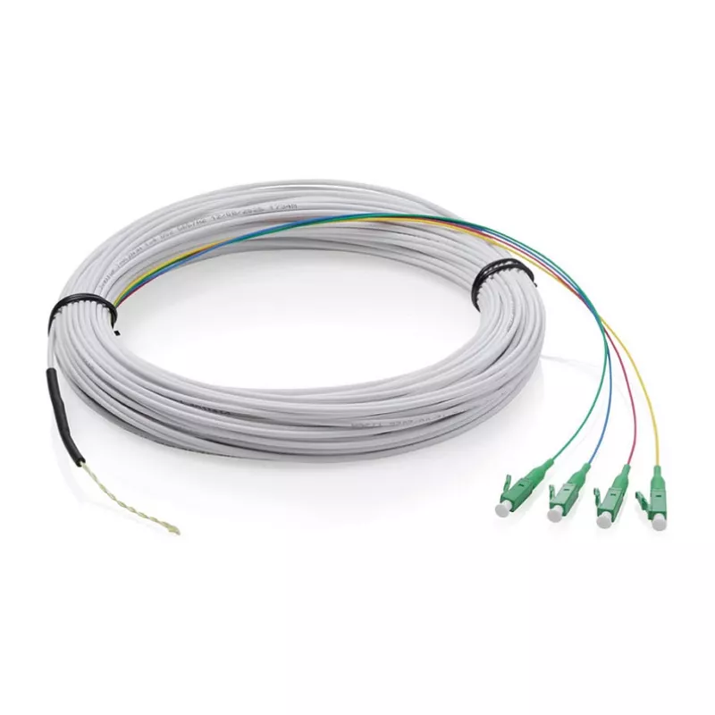FTTH įvadinis kabelis DIGITUS vienmodis 4 skaidulos su 4 LC/APC jungtimis, 30 m