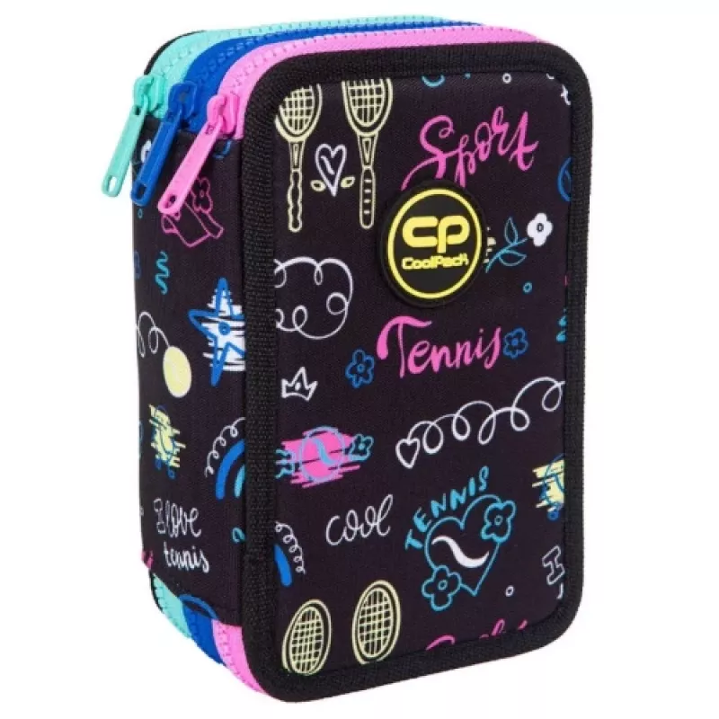 Trijų aukštų penalas su įranga CoolPack Jumper 3 TENNIS STAR