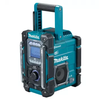 Nešiojamas radijas Makita DMR301 — DAB/DAB+/FM/AM, USB-A, 18V Li‑Ion, atsparus vandeniui