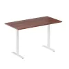 Reguliuojamo aukščio stalas Up Up Bjorn White, stalviršis M Dark Walnut
