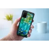 Telefono dėklas iKins, skirtas Samsung Galaxy S20+ — juodas vandens lelijų dizainas