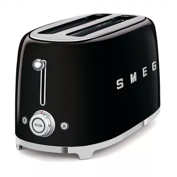 Smeg - TSF02 Skrudintuvas 4 riekėms - Juodas/lakuotas/PxAxG 41x20,8x21,5 cm/6 skrudinimo lygiai/1500 W