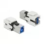 „Keystone“ modulis DeLOCK 86394 Plokščias Baltas USB A