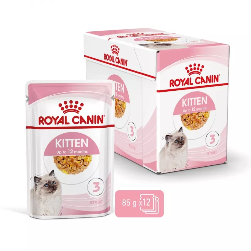 Šlapias kačių maistas Royal Canin Kitten Gravy 85 g — paukštiena, 78 % drėgmės, 12 % baltymų