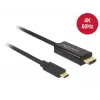Vaizdo kabelio adapteris DeLOCK 85290 USB Type-C į HDMI 1 m juodas