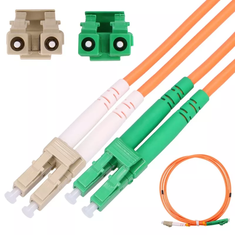 komutacinis kabelis Extralink LC/UPC - LC/APC daugiamodis OM2 dvipusis 3mm 2m