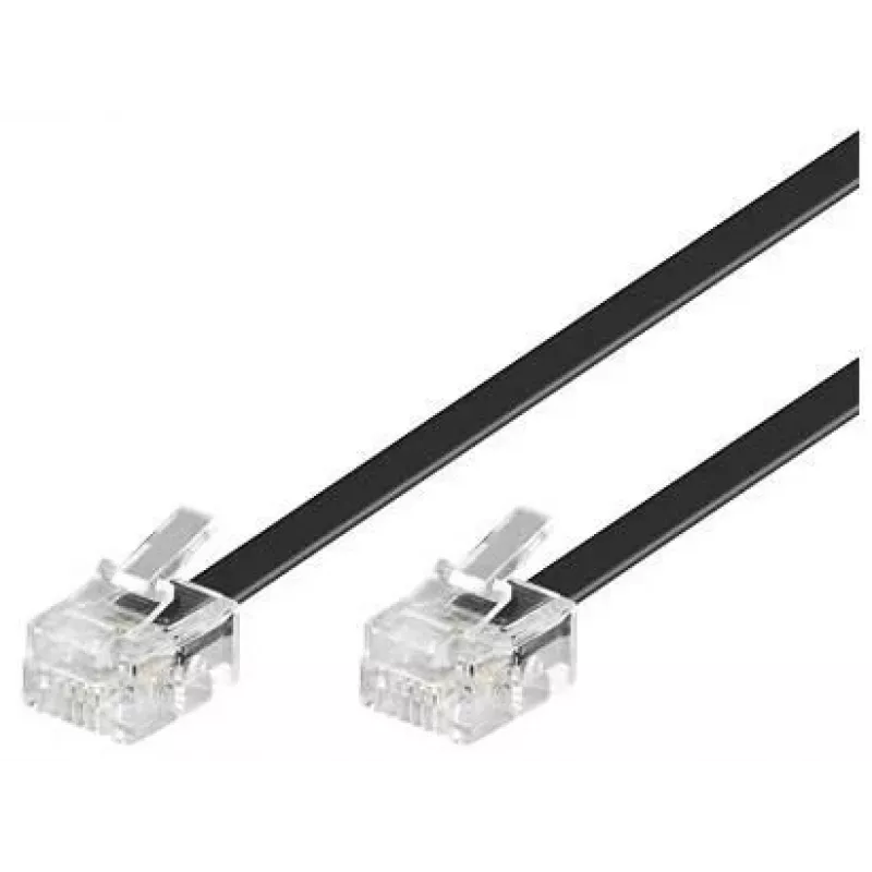 Telefono laidas Microconnect MPK182 RJ-11 RJ-11 2m Juodas