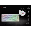 SAVIO PHENIX WHITE belaidė mechaninė klaviatūra, Gateron Red Pro, ABS