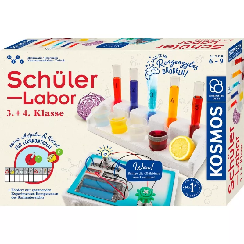 Kosmos Schülerlabor 3. + 4. klasė, eksperimentų rinkinys, chemija, 8 m., įvairiaspalvis