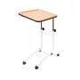 Naktinis staliukas Mobilex BRAK kompaktiškos konstrukcijos su laikymo vieta, stačiakampiu viršumi, 4 užrakinamais ratukais, aukštis 61–87 cm, 540×410 mm