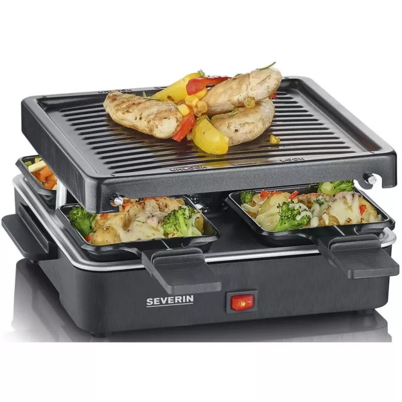 Severin Mini Raclette grilis 4 nedidelės nepridegančios keptuvės 600 W