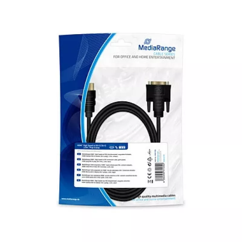 HDMI į DVI jungiamasis kabelis MediaRange MRCS185 2 m juodas