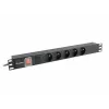 Lanberg PDU-05E-0200-IEC-BK maitinimo paskirstymo įrenginys (PDU) 5 kintamosios srovės lizdai 1U juodas