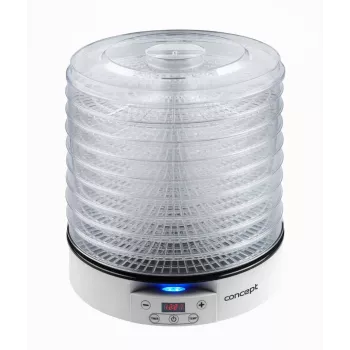 Maisto džiovyklė Concept Solution SO2020, 500 W, LED ekranas, sidabrinė, 220–240 V, 3,3 cm grotelių skersmuo