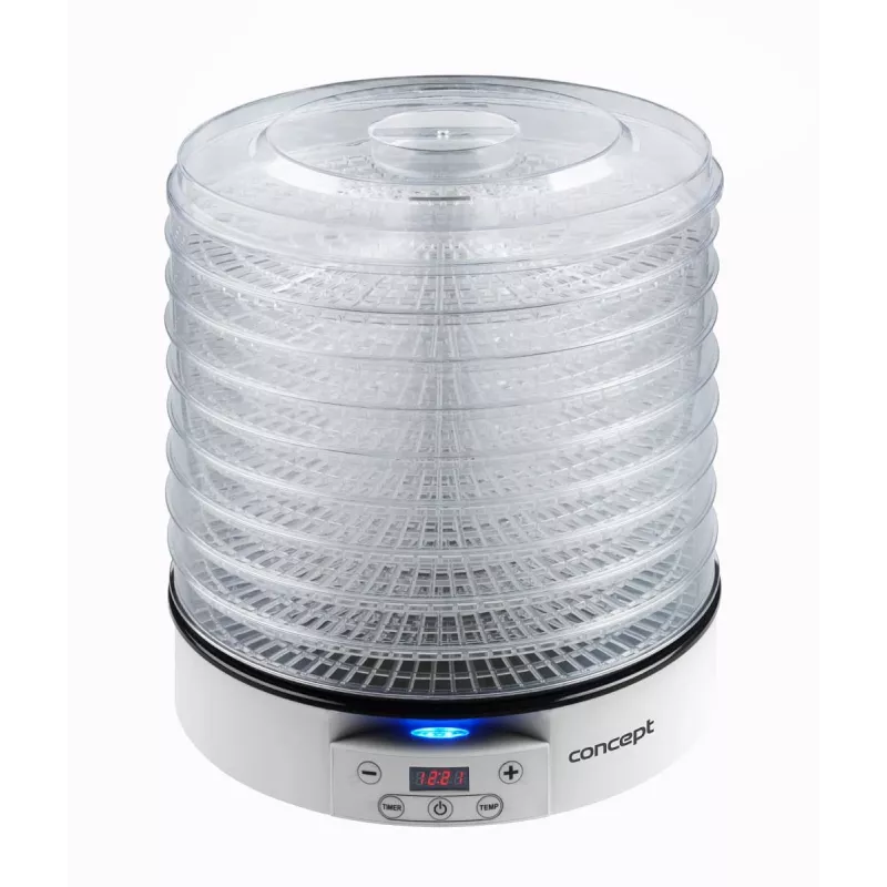 Maisto džiovyklė Concept Solution SO2020, 500 W, LED ekranas, sidabrinė, 220–240 V, 3,3 cm grotelių skersmuo