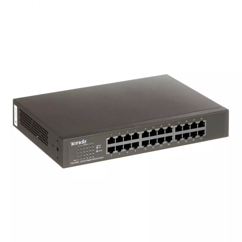 Nevaldomas komutatorius TENDA TEG1024D 24 prievadų Gigabit Ethernet, 48 Gbps, 8000 MAC adresų lentelė, mėlynas
