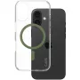 PanzerGlass CARE Urban Combat skaidrus dėklas su žaliu MagSafe iPhone 16