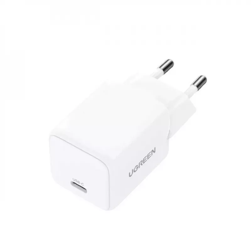 UGREEN Charger Nexode N serijos X513 30W GaN USB-C vieno prievado greitasis įkroviklis, 100–240 V, baltas