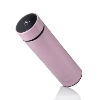 Extralink Smart Travel Mug Pink, LED Display Thermos