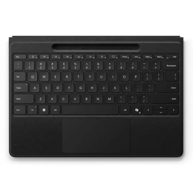Klaviatūros dangtelis Microsoft Surface Pro Flex — vokiškas išdėstymas, Bluetooth, įmontuota baterija, juoda, suderinama su Surface Pro 11/10/9/8
