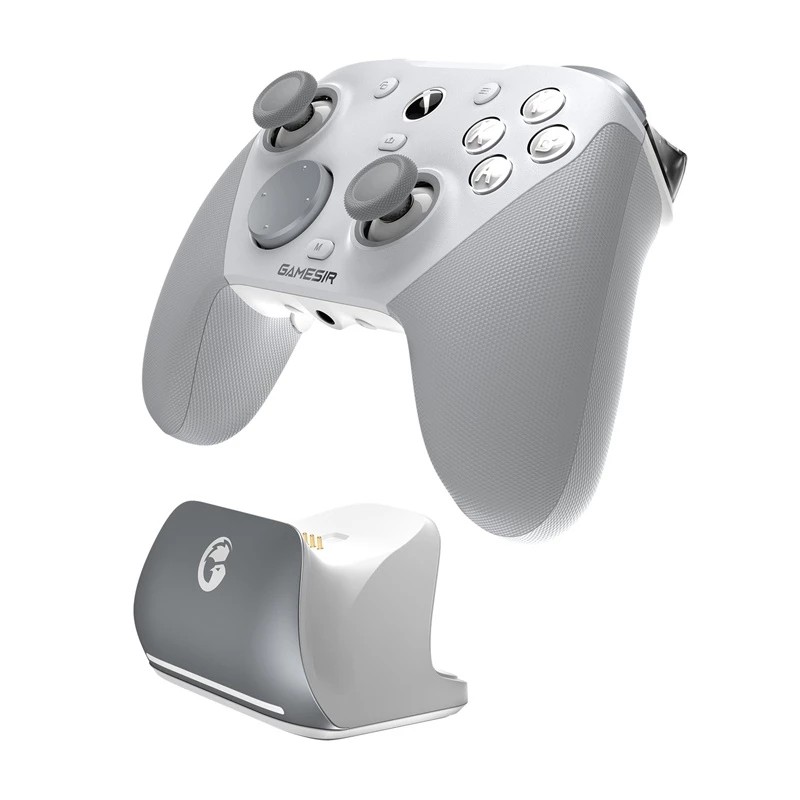 GameSir žaidimų valdiklis G7 PRO Mech White — laidinis/belaidis palaikymas, ergonomiškas išdėstymas