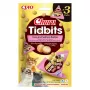Šlapias kačių skanėstas INABA Cat Churu Tidbits Tunas ir Lašiša 3×12 g maišelis