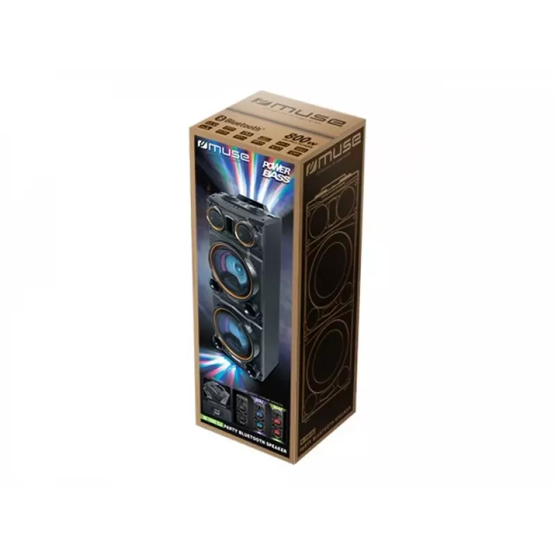 Muse M-1988 DJ nešiojamoji / vakarėlių kolonėlė, juoda, 800 W