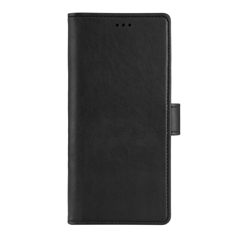 Piniginės tipo dėklas Krusell Galaxy A73 5G 17 cm juodas 3 kortelių kišenės