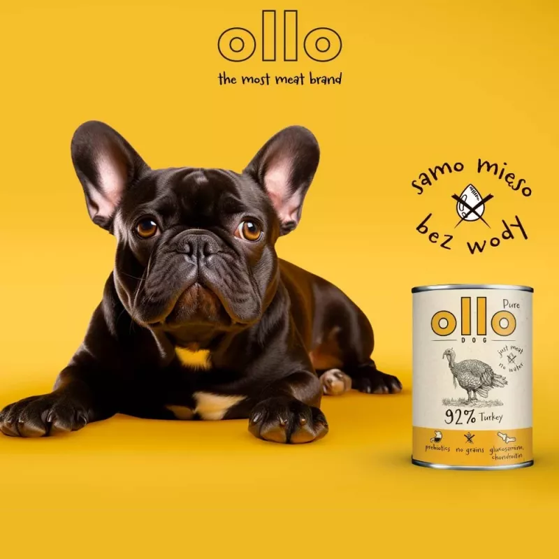 OLLO Pure Turkey – šlapias šunų maistas – 850 g