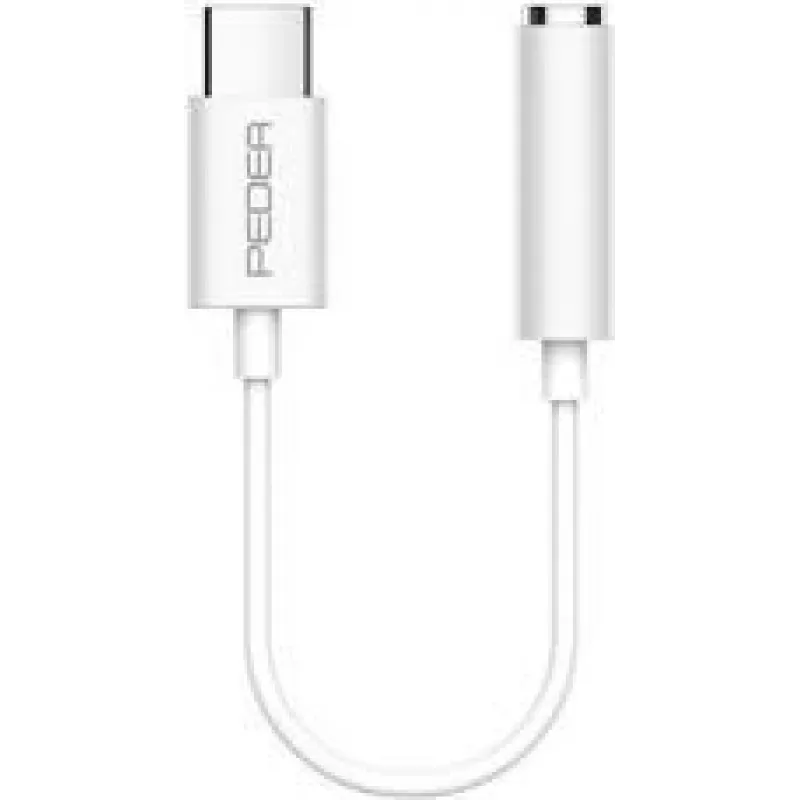 PEDEA USB-C prie 3,5 mm ausinių lizdo adapteris, baltas