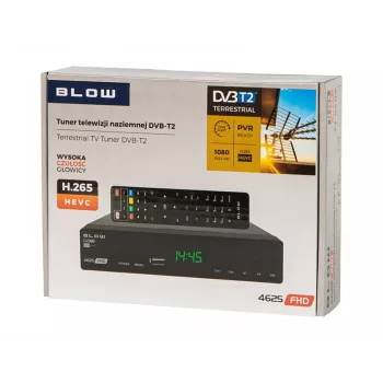 Skaitmeninis TV imtuvas BLOW 4625FHD DVB-T2 H.265 antžeminis priėmėjas, HDMI, USB, SCART, Ethernet, S/PDIF