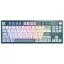 Montech MKey TKL klaviatūra, skirta žaidimams, USB, tamsiai pilka, šviesiai mėlyna, balta