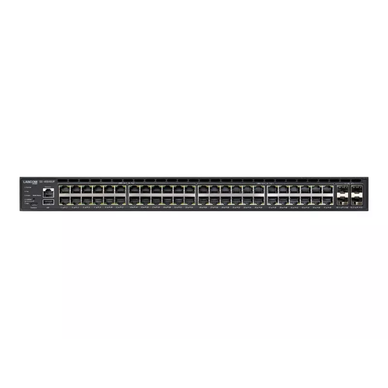 LANCOM GS-4554XUP - Komutatorius - L3 - valdomas - 24 x 100/1000/2,5G (PoE++) + 24 x 10/100/1000 (PoE+) + 4 x SFP+ + 2 x QSFP+ - stalinis, montuojamas į stelažą - PoE++ (1440 W) (61884)