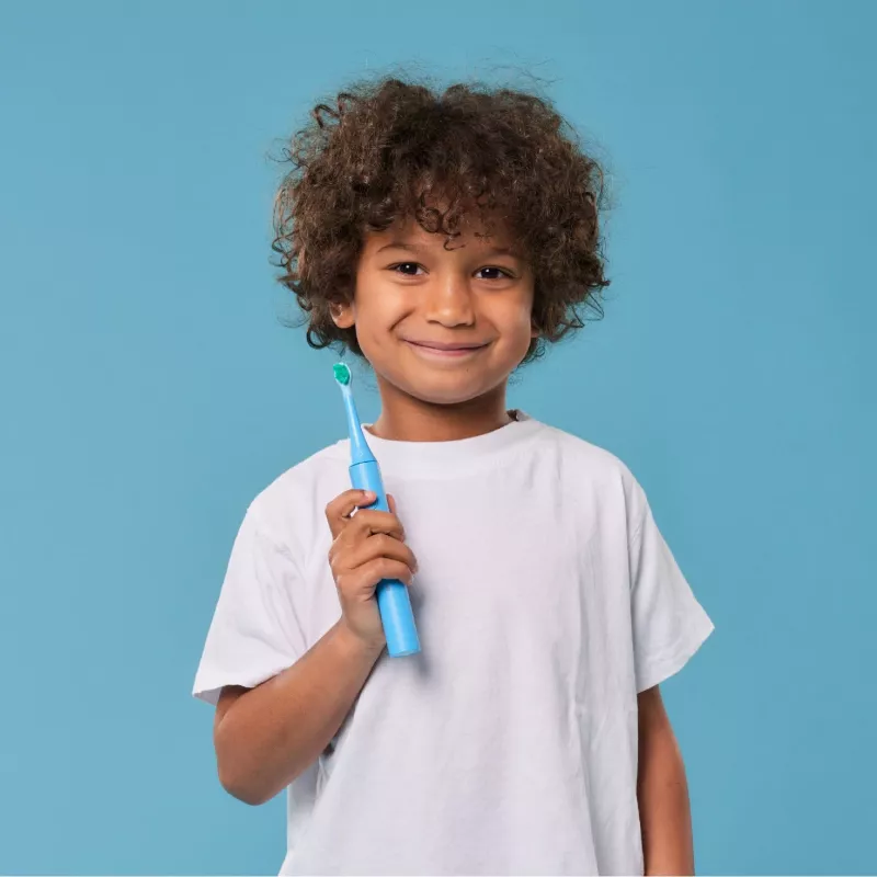 „happybrush EcoVibe Kids Paw Patrol“ keičiamosios šepetėlių galvutės, mėlynos, 3 vnt.