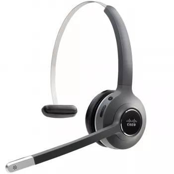 Headset Cisco 561 — belaidis vienos ausies antausinis DECT ausinių komplektas su baze, 50–18 000 Hz, 100 m veikimo atstumas, 74,5 g, anglies pilkumo