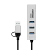USB3.0 šakotuvas USB-A, SD/microSD lizdas, 2-in-1