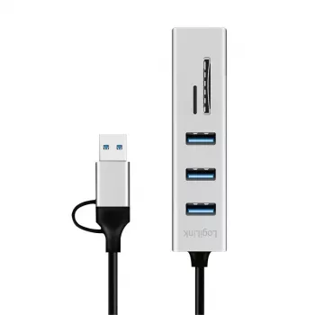 USB3.0 šakotuvas USB-A, SD/microSD lizdas, 2-in-1