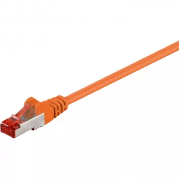 Wentronic Goobay CAT 6 komutacinis kabelis, S/FTP (PiMF), Oranžinis, 10 m - LSZH be halogenų, Varis (93469)