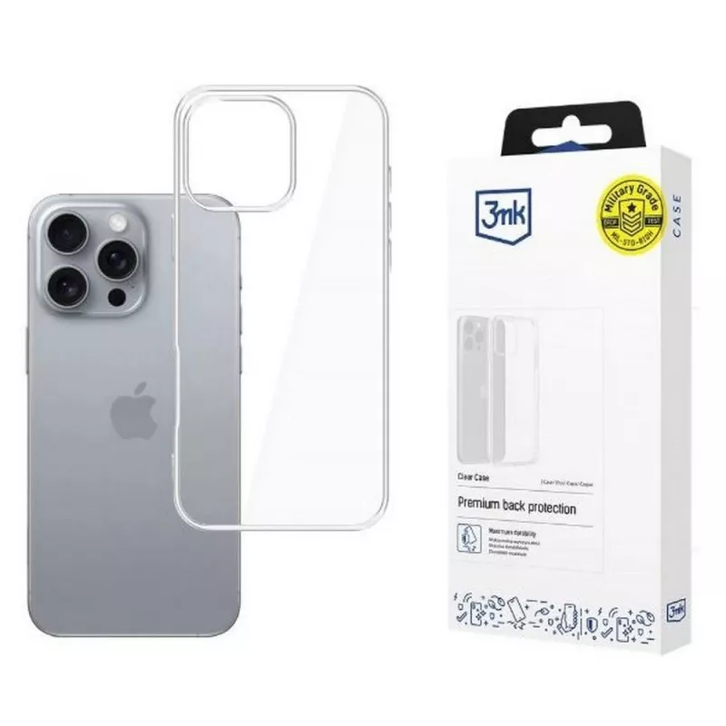 3MK Clear Case mobiliojo telefono dėklas Apple iPhone 16 Pro permatomas 6,3 colio