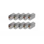 Digitus CAT 5e RJ45 modulinė jungtis 10 vnt. auksuoti kontaktai sidabrinė