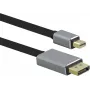 „DisplayPort“ laidas Helos 288472 Mini DisplayPort 1 m juoda pilka