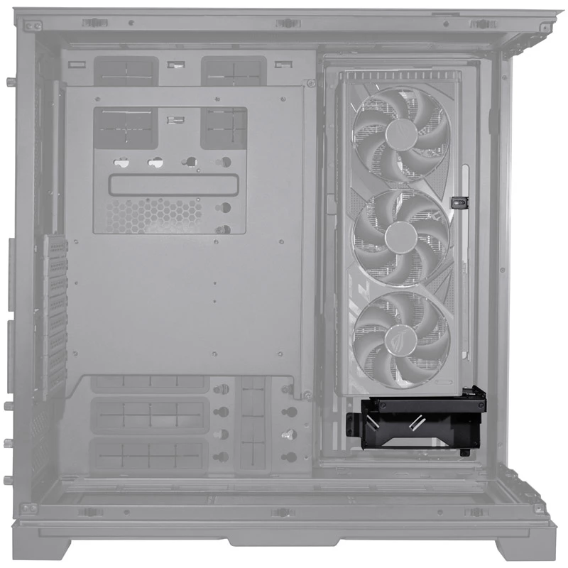 Lian Li O11DEXL-1X Upright GPU-Bracket - juodas - Konversijos rinkinys Lian Li O11DEXL-W - vertikaliam vaizdo plokštės montavimui - PCI lizdo dangtelio plokštė - be pridėtinio kabelio - 4 lizdams
