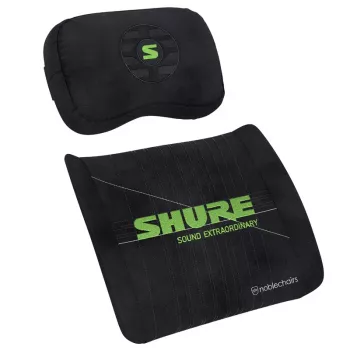 Atminties putos pagalvėlių rinkinys noblechairs Shure Edition GAGC-343 – juosmens ir galvos atramos pagalvėlės