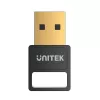 USB Bluetooth adapteris Unitek B105B — USB 2.0 Type-A, BLE v5.3, 3 Mbit/s, juodas, „Plug-and-Play“