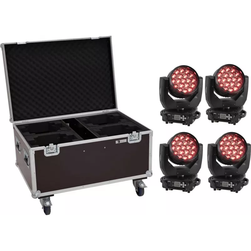 EUROLITE TMH-X4 4x LED Zoom judančios galvutės ploviklis