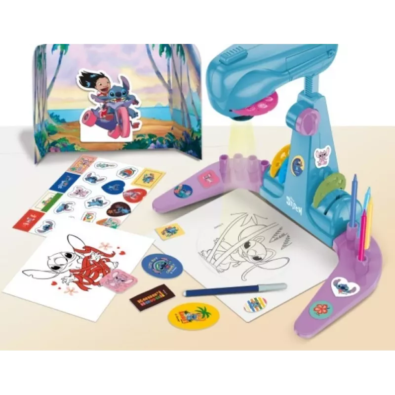 Stitch piešimo projektorius mokyklinis rinkinys