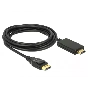 Vaizdo kabelio adapteris DeLOCK 85318 DisplayPort į HDMI 3m Juodas